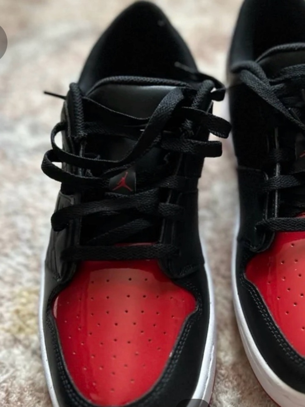 Jordan Low Top Sneakers in Black and Red
